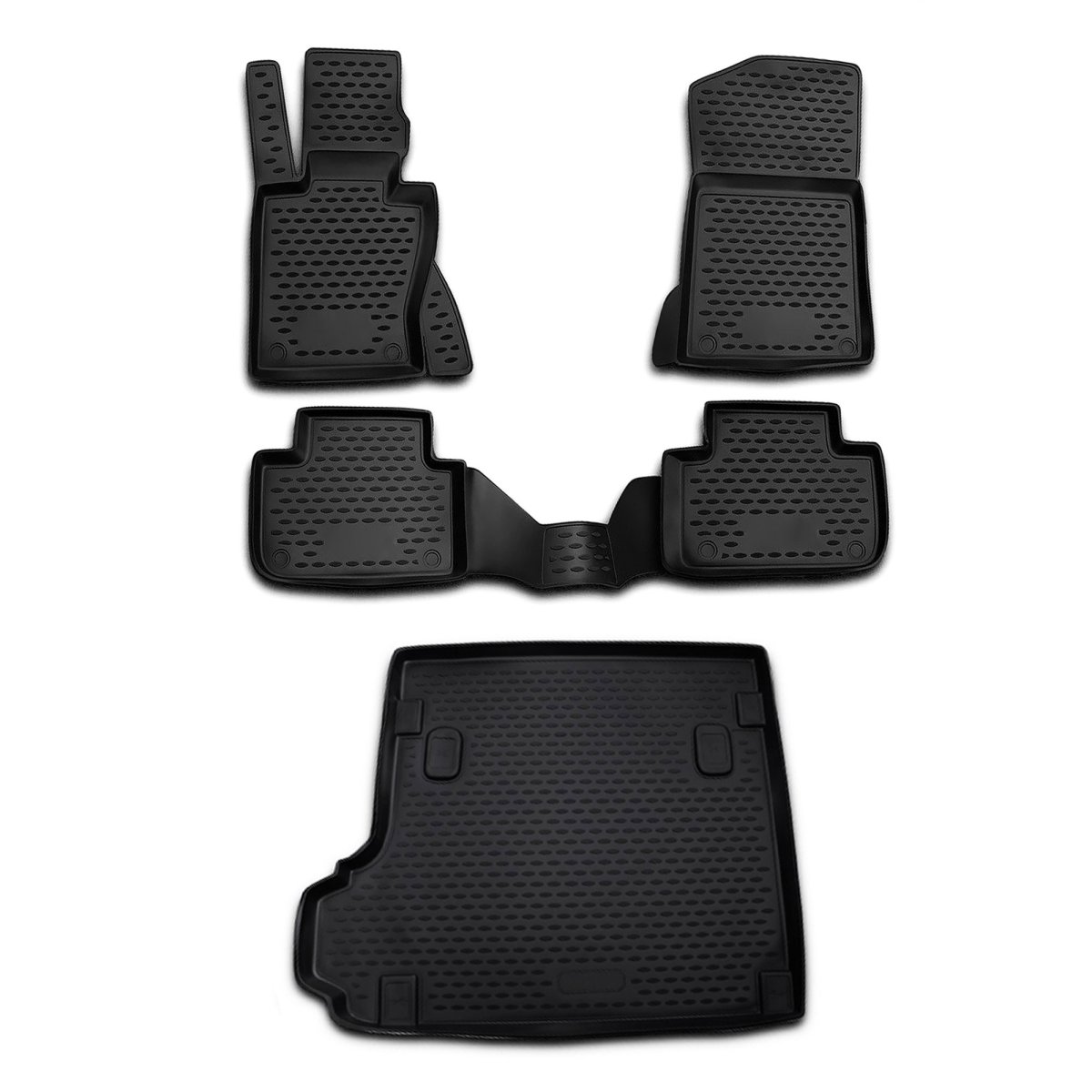 BMW X3 Floor-Trunk Mats - Omac - 3D - Black - '03-'10